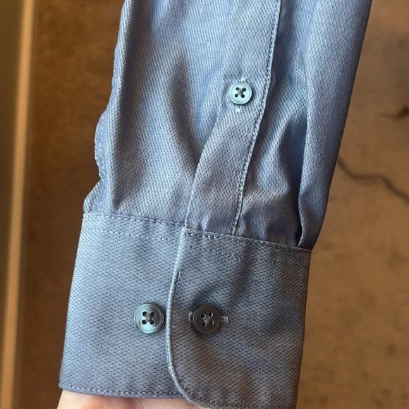 Calvin Klein Slate Grey Mens Dress Shirt - M 15 32/33 - Picture 7 of 7